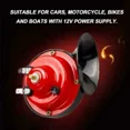 thumbnail image 6 of 2PCS Waterproof 12V 300DB Universal Loud Car Horn Electric Snail Train Horn Super Loud Horns for Motorcycle Car Truck SUV Boat, 6 of 7