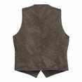 thumbnail image 5 of LODIENY Mens 5 Button Faux Suede Vest with Pockets Retro Regular Fit Casual Waistcoat for Prom Husband Gift Daily Wear Gray XL, 5 of 5