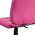 thumbnail image 3 of Chaise de travail pivotante en vinyle rose matelassé à dossier mi-hauteur, 3 of 9
