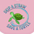 thumbnail image 4 of Inktastic Skip a Straw Save a Turtle with Cute Green Sea Turtle Boys or Girls Baby Bib, 4 of 4
