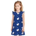 thumbnail image 1 of Vsdgher Moon Lamb pour Filles Chemises de Nuit Manches Courtes à Volants Robe de Nuit Pyjama pour Fête Pyjama-TG, 1 of 6