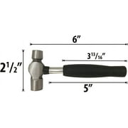 Artesia Tool 6 Inch Mini Ball Peen Hammer 4 Oz Rubberized Handle Great For Metalworking, Jewelry Design, Install Small Nails, Set Eyelets