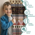 thumbnail image 3 of Blackout Kids Curtains,Black Boho Oriental Flowers and Paisleys Pattern Childrens Insulated Curtains Set Of 2,Bedroom Essentials,Toddler Room Decor 42x54in(106x137cm), 3 of 5