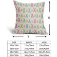 thumbnail image 5 of Easter Pillow Covers 18x18 Set of 2 Cute Bunny Eggs Blue Pink Green Print Spring Easter Themed Decorative Throw Pillow Cases Outdoor Farmhouse Decoration for Sofa Couch Bed, 5 of 6