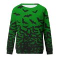 thumbnail image 4 of Hauts pour Femmes Décontractés Habillés 2023 Manches Raglan Halloween Col Rond Ensanglanté Ample Manches Longues Imprimé Chandail à Capuche Haut/chemise Costumes d'Halloween pour Femmes en Liquidation, 4 of 5