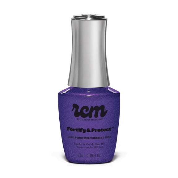 Red Carpet Manicure Fortify & Protect LED Gel Nail Color - Long-Lasting, Vibrant, Professional Quality, High Shine, Chip-Resistant - Infused with Vitamin A & Biotin (Femme Fatale, 0.3 Fl Oz)