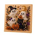 thumbnail image 5 of Halloween Decor, Diamond Art, Halloween Ghost Pearl Art DIY Kit, Spooky Cute 3D Diamond-Painting Crafts for Adults, DIY Fall Home Decor Wall Art, Beginner DIY Seasonal Party Gift, 7.87in, 5 of 6