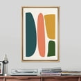 thumbnail image 2 of PixonSign Framed Canvas Print Wall Art Retro Vintage Mid-Century Pastel Polygon Collage Abstract Shapes Illustrations Modern Art Decorative Minimal for Living Room, Bedroom, Office - 24"x36" Natural, 2 of 5