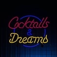 thumbnail image 3 of Handmadetneonsign Cocktails And Dreams Neon Sign, Cocktails Wall Art Decor, Bar Pub Coffee Wall Decor, 3 of 5