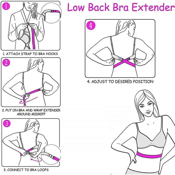 Low Back Bra Converter Backless Bra Extender Adjustable Bra Strap