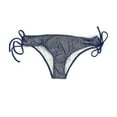 thumbnail image 1 of Victoria's Secret Pink Mini Cheekster String Bikini Swim Bottom Shiny Navy Blue Size X-Small NWT, 1 of 2