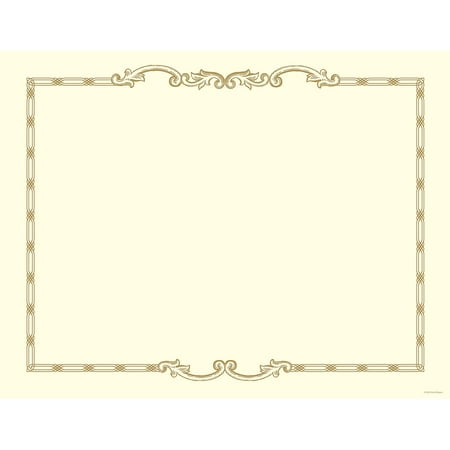 Great Papers! Linked Cast Iron Gold Foil Certificate, 8.5" x 11", 12 Count (2012198)