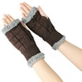 thumbnail image 2 of WNEGSTG Women'S Knitted Wool Open Finger Gloves Half Short Warm, 2 of 5