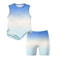 thumbnail image 3 of Grblisyd Outfits for Girls 10-12 Summer Gradient Print Tank Top and Biker Shorts 2 Piece Outfit Kids Cute Clothing Sets, 3 of 6