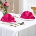 thumbnail image 6 of 100 Pack Hot Pink Satin Dinner Napkins - 20x20 Inches, Scalloped Square Elegant Wedding Napkins for Restaurant Banquet Graduation Party, 6 of 7