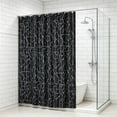 thumbnail image 5 of Stone Texture Silver Foil Shower Curtain, 72" Thickened Waterproof Bathroom Partition, Modern Home Decor Curtain for Tub & Shower Stall, Rust Proof Grommets​, Black, 5 of 5