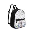 thumbnail image 2 of HELLHERO Easter Bunny Floral Pattern Lightweight Travel Backpack Front Pocket Purse Backpack for Shopping Hiking, Polyester Easy to Carry Mini Backpack, 2 of 8