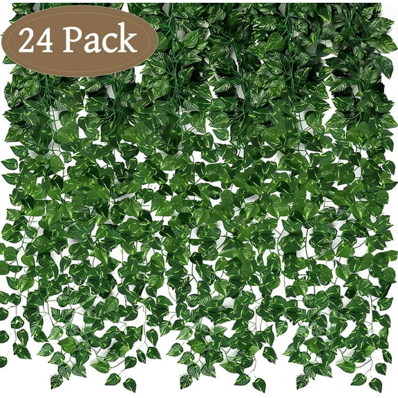 24 Pack Fake Vines for Room Decor,86 ft Wall Vine Hanging,Artificial Plant Ivy for Home Bedroom Party Garden Wall Room Decor