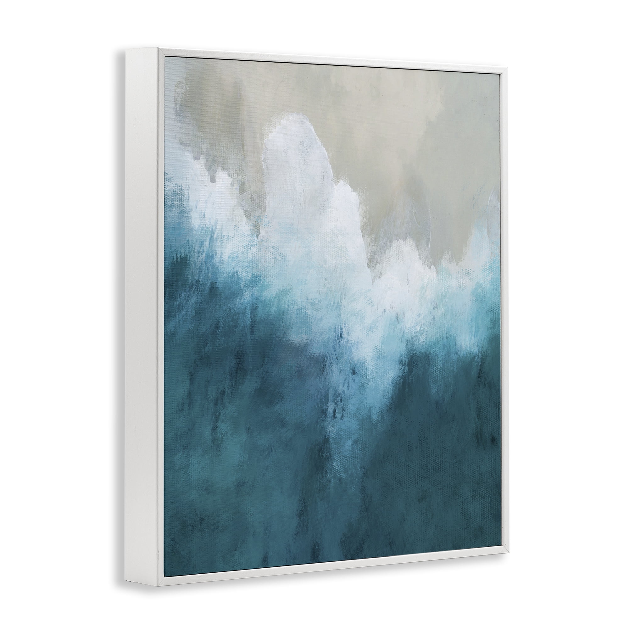 Stupell Industries Aerial Tide Abstraction White Framed Giclee Art, design by Denise Brown