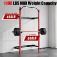 thumbnail image 2 of JoanKaren Folding Squat Rack with Barbell Bar,1000lbs Capacity Foldable Wall Mounted Power Racks,Olympic Barbell Included, 2 of 10