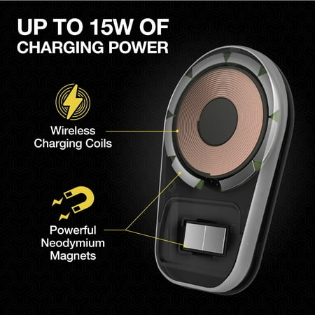 Scosche - MagicMount Pro Charge5 Dash / Vent for most Cell Phones - Black