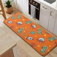 thumbnail image 5 of Orange Cartoon Dinosaurs Rockets Planets Pattern Kitchen Rug Mat,Kitchen Runner Rugs Non Skid Washable,Decorative Kitchen Floor Mats for Kitchen,Sink,Laundry,17"x47.2", 5 of 7
