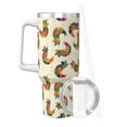 thumbnail image 2 of Pofeuu Boho Chicken Print 40oz Ice Bully With Handle And Straw Stainless Steel Vacuum Insulated Cup And 2 In 1 Straw Lid, 2 of 8