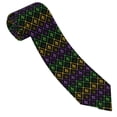 thumbnail image 3 of Balery Mardi Gra Geometric Corbata Clásica de Seda para Hombre, Corbata Tejida Jacquard, Corbatas Formales para Negocios y Bodas, 3 of 7