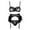 Noir, variante sur Ensemble de Lingerie Filet de Gaze Transparent à Volants et Jarretelles Transparentes