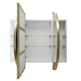thumbnail image 5 of Glass Warehouse SC3-PL-48X30-W Nia 48" X 30" Framed Triple Door Medicine Cabinet - White, 5 of 7