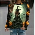 thumbnail image 2 of DOSUKRAI Women's Halloween Sweatshirts 2025 Trendy Cute Ghost Graphic Long Sleeve Sweatshirt Crewneck Spooky Season Sweaters Multicolor,XXL, 2 of 5