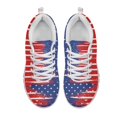 thumbnail image 2 of Chririnla American Flag Women Running Shoes, Lace Up Anti-Slip Athletic Sneaker for Travel Gym, 2 of 11