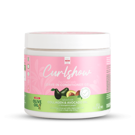 ORS Olive Oil Curlshow 2-n-1 Leave-In Conditioning Gel 16oz Curly, Coily Hair, Curl Enhancing, Jar