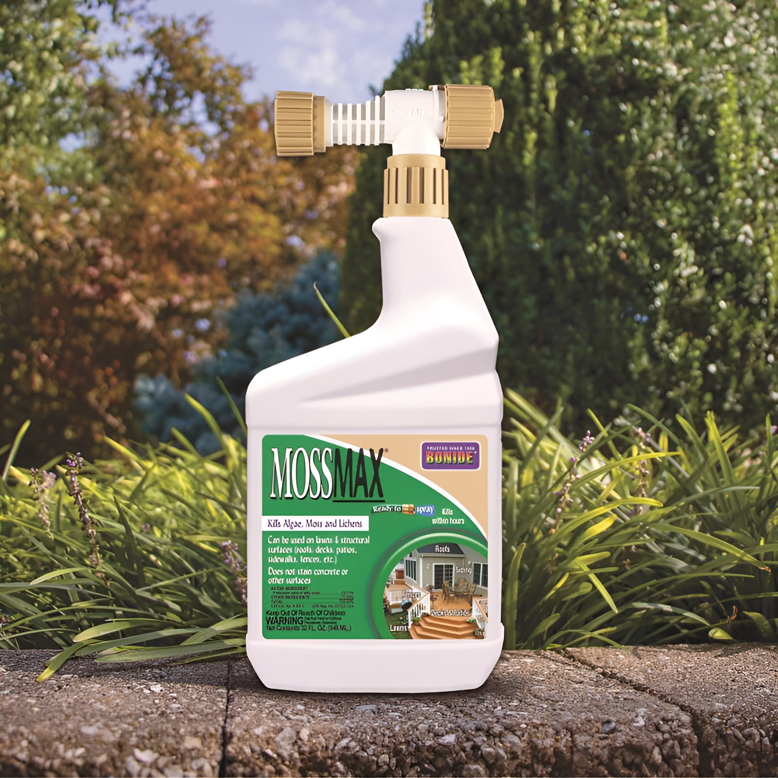 Bonide (BND728) - MossMax Moss Killer, Ready to Spray, Outdoor Algae, Moss, & Lichens Control (32 oz.)