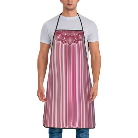 

Kitchen Aprons Mandala Vintage Scrapbook Pink Apron For Cooking Painting Bbq Grilling Baking