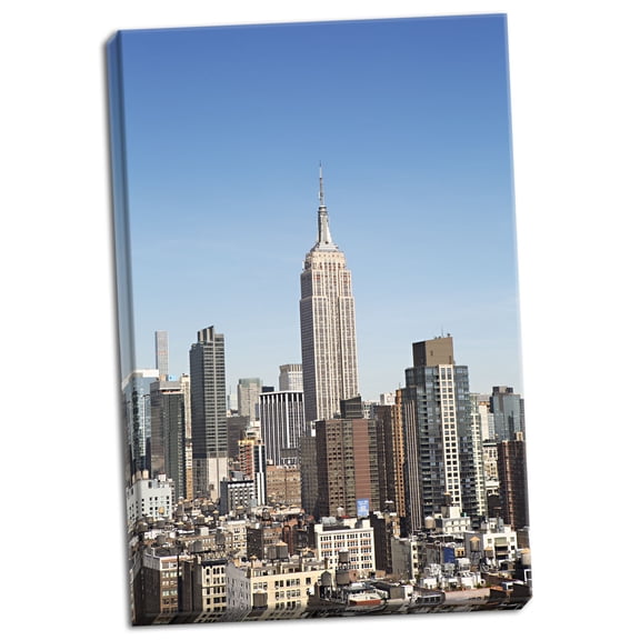 Gango Home Decor Contemporary New York Cityscape by Karyn Millet (Ready to Hang); One 24x36in Hand-Stretched Canvas