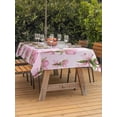 thumbnail image 3 of Outdoor Tablecloth with Umbrella Hole for Patio/Picnic/Party/Camping, Pink Tulip Waterproof Table Cloth Rectangle Table Cover Washable, Spring Botanical Flowers Floral Branches (60"x 84"), 3 of 8