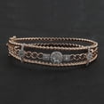 thumbnail image 4 of 1.45 TCW Solid 18 Kt Rose Gold SI Clarity HI Color Diamond Bubble Band & Linked Chain Bangle/Bracelet, 4 of 5