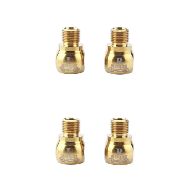 Advancent 1 Pair Bike Fixie Pedal Extender Adapters Screws Extension Oro 2piezas