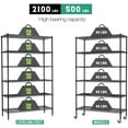 BestOffice 6 Tier Wire Shelving Unit with Wheels 2100LBS Capacity
