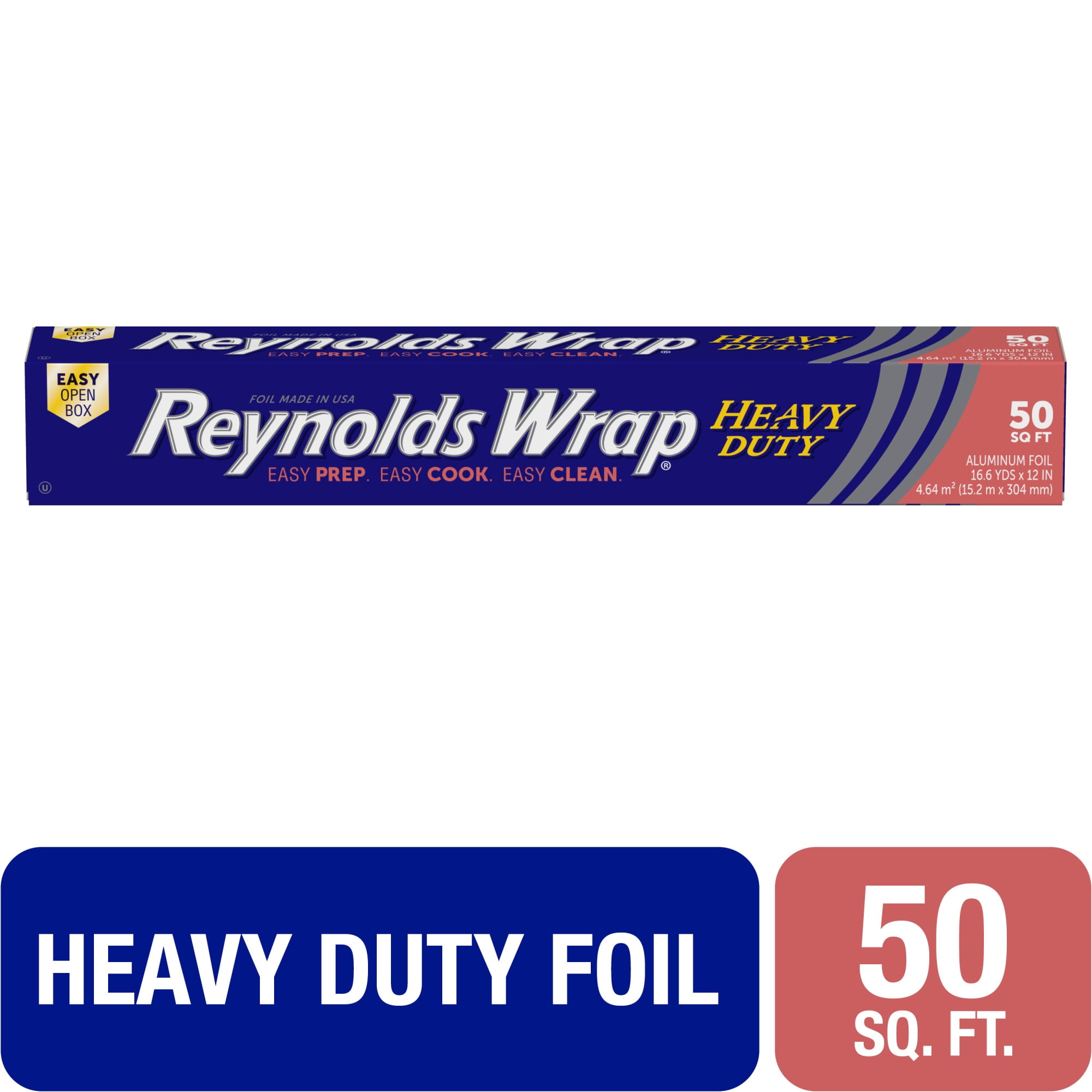 Reynolds Wrap Heavy Duty Aluminum Foil, 12 Inch Wide, 50 Sq. Ft.