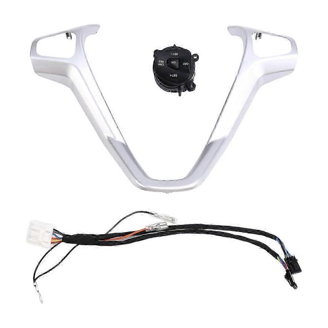 unique High qualityNew Car Frame Panel Steering Wheel Cover Decorative+Cruise Control Buttons for Fiesta MK7 2013