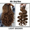 thumbnail image 2 of MY-LADY Body Wavy Tape in 100% Real Human Hair Extensions Curly Hairpiece Skin Weft Full Head 20PCS US 16" #06 Light Brown, 2 of 10