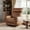 Brown, variant on Towallmark Power Recliner Chair, Swivel Rocker Chair for Adults, Upholstered Fabric Glider Recliner Nursery Chair with USB Ports, Ergonomic High Back Single Sofa Seat for Living Room