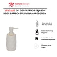 thumbnail image 4 of Namaro Design Dispensador De Jabón Beige/bamboo Tulum, 4 of 4