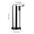 thumbnail image 3 of Bearachild Dispensador de jabón automático de acero inoxidable de alta calidad, 1 unidad, 250ml, manos libres, Sensor inteligente IR, dispensador de Suministros de limpieza para el hogar Bearachild HA5410-00B, 3 of 6