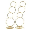 thumbnail image 1 of Luzkey Wedding Arch Stand Flower Arch Frame with Base Large Round Backdrop Stand for Stage Display Graduation Anniversary Decoration Gold 2PCS, 1 of 8