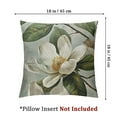 thumbnail image 4 of nygtbtfer Throw Pillow Covers Decorative Pillow Cover  Spring Magnolia White Flower Vintage Velvet Square Pillowcase Soft Cushion Covers for Sofa Couch Bed Chair White, 4 of 7