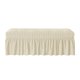 thumbnail image 3 of Funda de banco de seersucker, funda de banco, diseño de falda, funda rectangular larga para silla Beige, 3 of 9