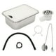 thumbnail image 2 of Kit de fregadero de acero inoxidable para lavabo de manos, fregadero para vehículos recreativos, fregadero de cocina de acero inoxidable de un solo tazón de grado 304, kit de fregader, 2 of 9